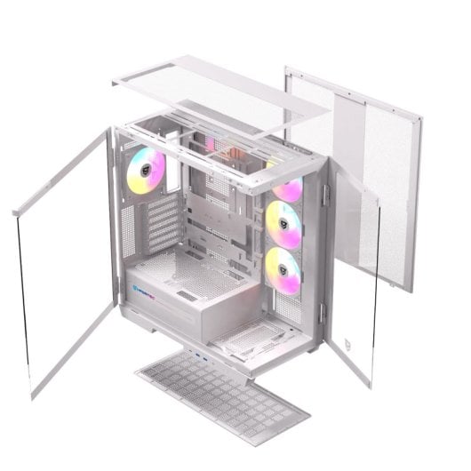 Nfortec Ursa ARGB Mid Tower E-ATX Verre Trempé USB-C Blanc