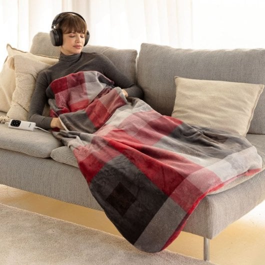 Daga Relax Manta Eléctrica Suave Plus con Bolsillos 150x110cm Rojo