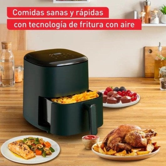 Heißluftfritteuse Tefal Easy Fry Max 5L 1500W LCD Display 10 Programme Grün