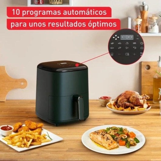 Heißluftfritteuse Tefal Easy Fry Max 5L 1500W LCD Display 10 Programme Grün