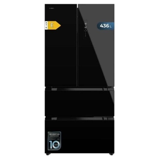 Kühlschrank Amerikanisch Cecotec Bolero Coolmarket FD 436 Total No Frost 183cm 436L E Schwarz