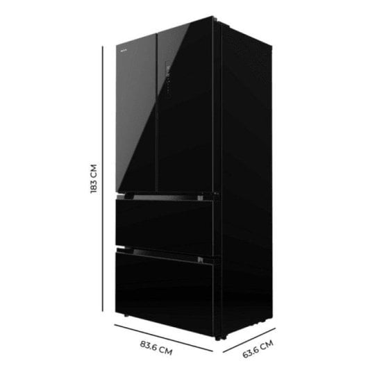 Kühlschrank Amerikanisch Cecotec Bolero Coolmarket FD 436 Total No Frost 183cm 436L E Schwarz