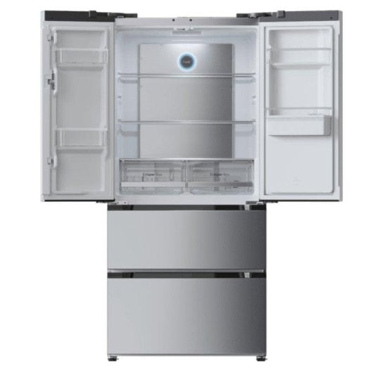 Frigorífico Americano Cecotec Bolero CoolMarket FD 436 WD Inox Total No Frost 183cm 436L E Inox Dispensador de Água