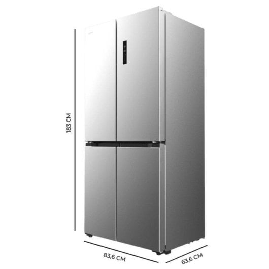 Cecotec Bolero CoolMarket 4D 436 Inox Frigorífico Americano de 4 Puertas Clase E Acero Inoxidable