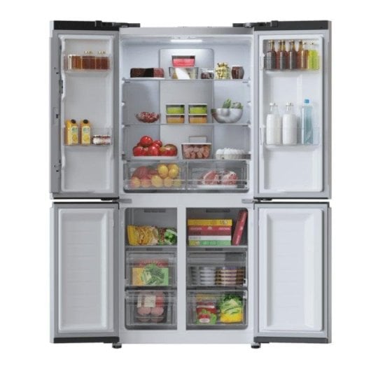 Cecotec Bolero CoolMarket 4D 436 Inox Frigorífico Americano de 4 Puertas Clase E Acero Inoxidable