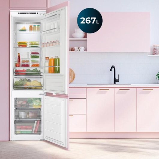 Cecotec Bolero Coolmarket Bi-d Flw 267 Frigorífico Combi Integrable Nofrost 267L E Blanco