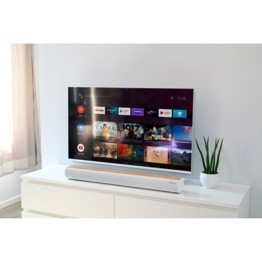 Thomson SB401BT Barra de Sonido Bluetooth con Mando 200W Blanco/Madera