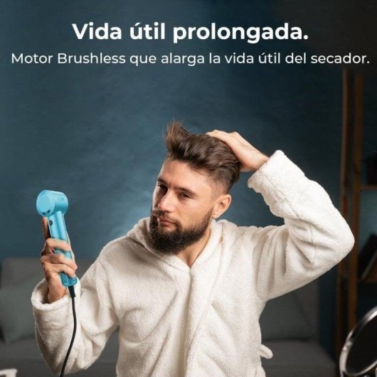 Sèche-cheveux Ionique Professionnel Cecotec IoniCare RockStar Style 1500W 4 Températures 3 Vitesses Accessoires Bleu