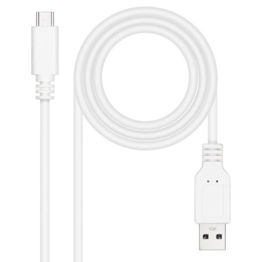 Cabo USB Nanocable 10.01.2100-W USB-C macho USB-A macho 3A 0.5m Branco