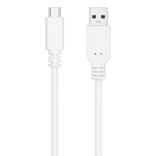 Cabo USB Nanocable 10.01.2100-W USB-C macho USB-A macho 3A 0.5m Branco