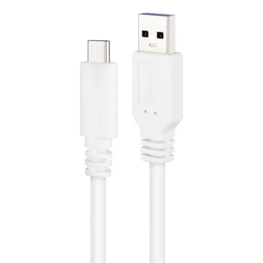 Cabo USB Nanocable 10.01.2100-W USB-C macho USB-A macho 3A 0.5m Branco