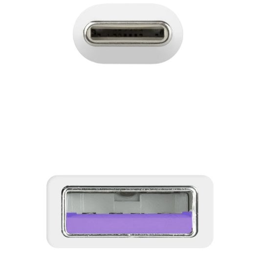 Nanocable Cable USB 2.0 USB-C Macho a USB-A Macho 3m Blanco