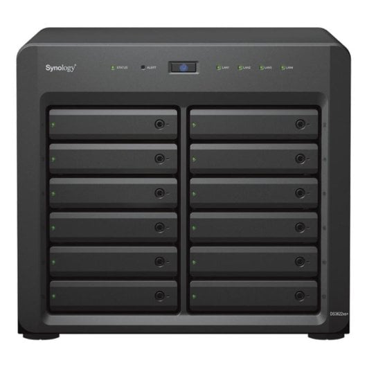 Servidor NAS torre Synology 12 baías 16GB RAM Xeon D-1531 10GbE DS3622xs+