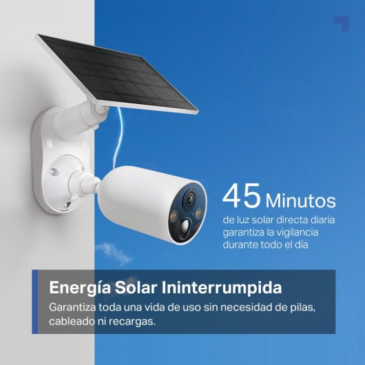 Tapo C425 Kit Cámara de Vigilancia con Panel Solar y Batería, 2K QHD, Detección IA Gratuita Avanzada, Visión Nocturna a 