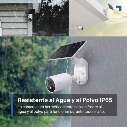 Tapo C425 Kit Cámara de Vigilancia con Panel Solar y Batería, 2K QHD, Detección IA Gratuita Avanzada, Visión Nocturna a 