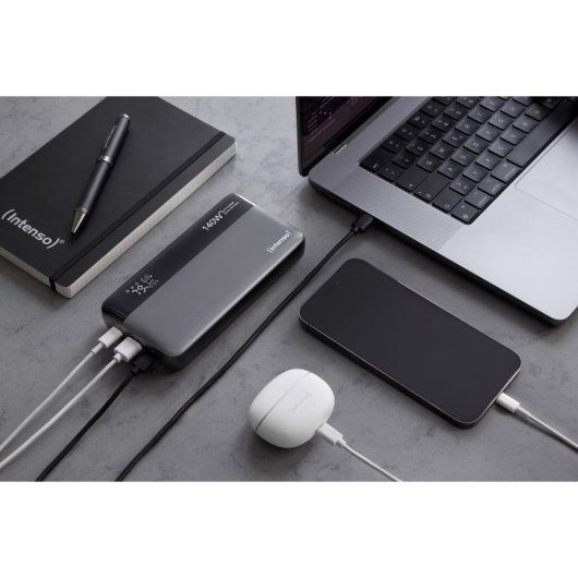 Intenso Powerbank HE25000 Batería Portátil USB/USB-C 25000aAh Gris