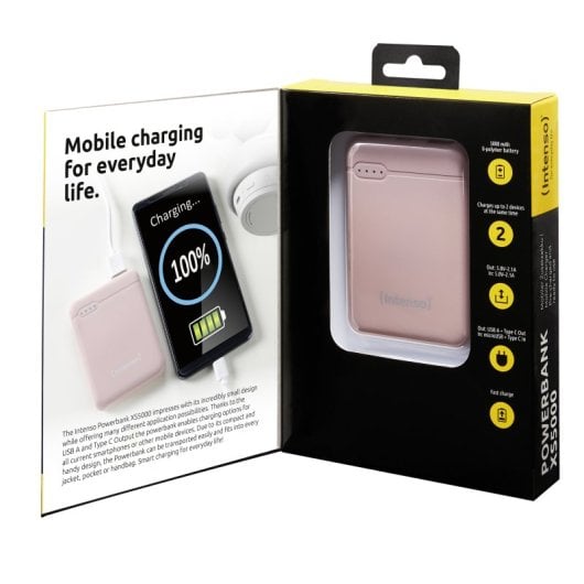 Intenso XS5000 Powerbank Batería Portátil USB-C 5000mAh Rosa