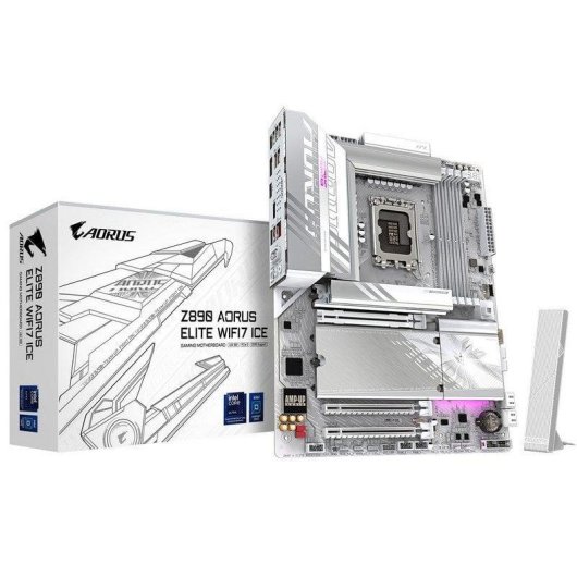 Carte mère Gigabyte Z890 AORUS ELITE WIFI7 ICE Intel Z890 LGA1851 DDR5 ATX WiFi7 Thunderbolt 4