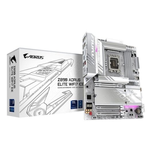 Carte mère Gigabyte Z890 AORUS ELITE WIFI7 ICE Intel Z890 LGA1851 DDR5 ATX Wi-Fi 7 Thunderbolt 4