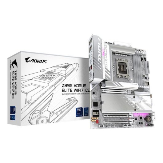 Carte mère Gigabyte Z890 AORUS ELITE WIFI7 ICE Intel Z890 LGA1851 DDR5 ATX WiFi7 Thunderbolt 4