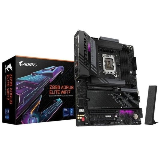Carte mère Gigabyte Z890 AORUS ELITE WIFI7 Z890 LGA1851 DDR5 ATX Wi-Fi 7 Thunderbolt 4 2.5GbE M.2 RAID