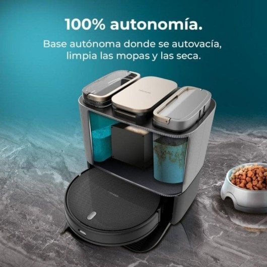 Cecotec Conga 13090 Spin Revolution Home&Wash Robot Aspirador con Motor de Succión 7000 Pa Base 4 en 1