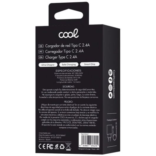 Cooles universelles USB-C-Wandladegerät 12W Weiß
