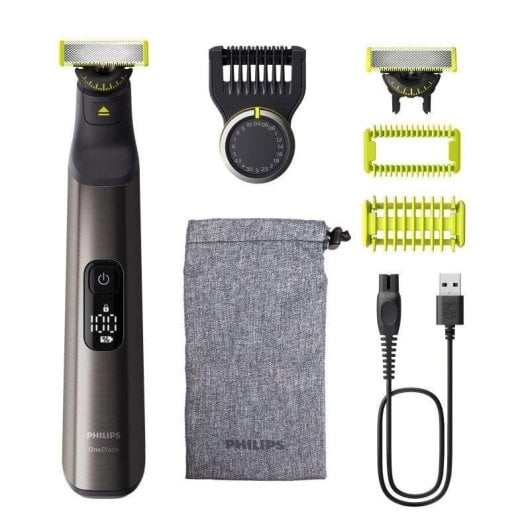 Tondeuse Barbe Philips OneBlade Pro 360 QP6552/15 Sans Fil 120min Sec et Mouillé 20 Réglages Lame 360°