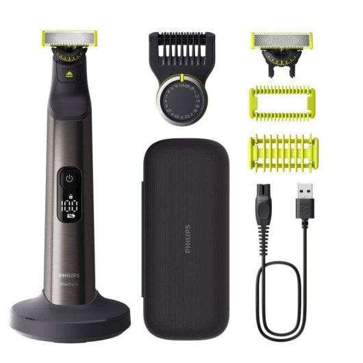Tondeuse Barbe Visage Philips OneBlade Pro 360 QP6652/61 Sans Fil 120min Sec et Mouillé 20 Réglages Lame 360°