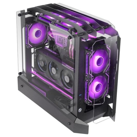 Mars Gaming MC-Edge Caja Gaming ATX Diseño Open Air Triple Cristal Templado USB-C USB 3.0 Negro