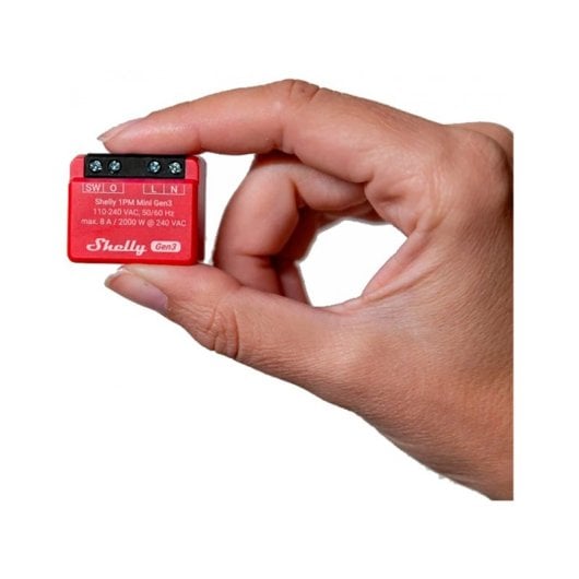 Shelly 13h Gen3 Mini module de commutation rouge