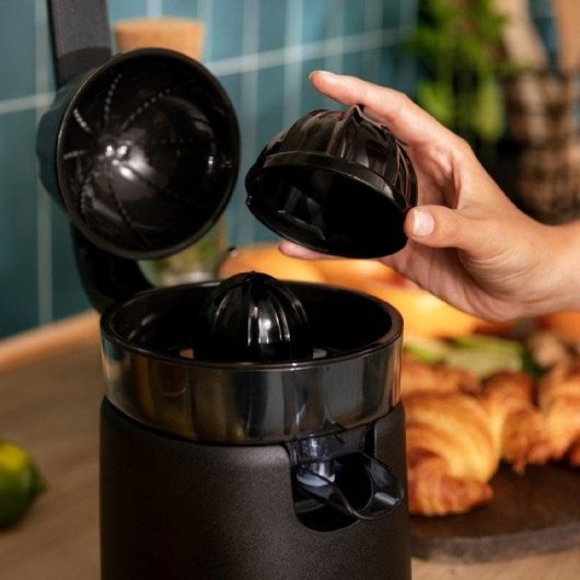 Cecotec EssentialVita Hyden 120 Exprimidor Eléctrico de Brazo para Naranjas y Cítricos 120W Negro
