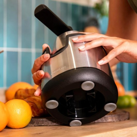 Cecotec Essentialvita Hyden 120 Steel Exprimidor Eléctrico de Brazo para Naranjas y Cítricos 120W