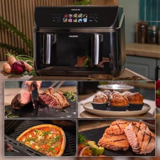 Friggitrice ad aria Cecotec Cecofry&Grill Duoheat 10000 10L 2800W doppia resistenza finestra touch