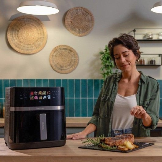 Airfryer Cecotec Cecofry&Grill Duoheat 8000 8L 2200W Dubbele Weerstand Zwart