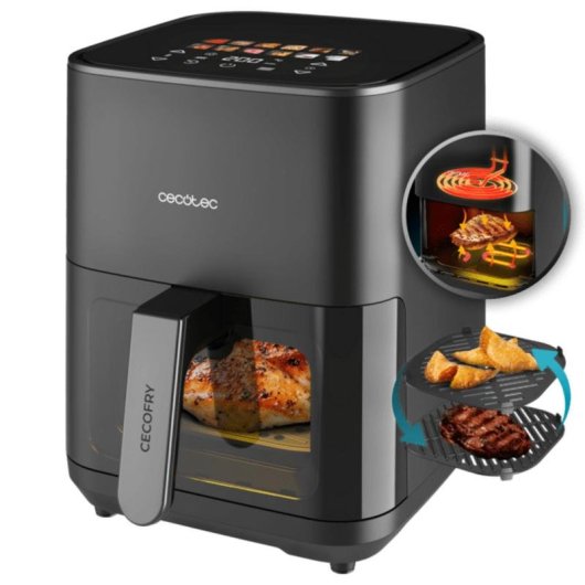 Airfryer Cecotec Cecofry&Grill Duoheat 4000 4 L 1900 W Kijkvenster Dubbele Verwarming