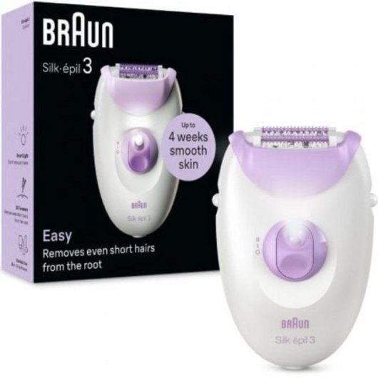 Epilierer Braun Silk-épil 3 3-000 2 Stufen Mit Licht Massageaufsatz