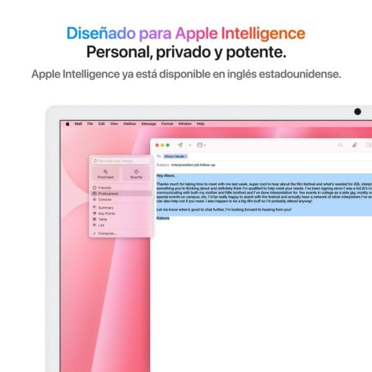 Apple iMac 24 Apple M4 10 Núcleos/24GB/512GB SSD/GPU 10 Núcleos/24" Retina 4.5K Rosa