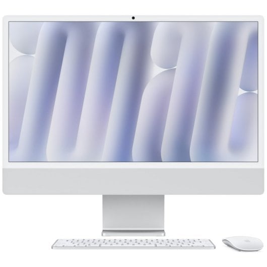 24-Zoll-iMac mit Retina 4,5K-Display: Apple M4-Chip mit 10-Core-CPU und 10-Core-GPU, 16 GB, 512 GB SSD – Silber