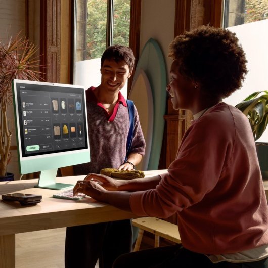 iMac 24 pouces avec écran Retina 4,5K : puce Apple M4 avec processeur à 10 cœurs et GPU à 10 cœurs, 16 Go, SSD de 512 Go - Argent