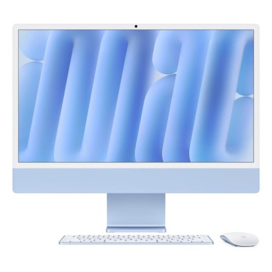 iMac da 24 pollici con display Retina 4,5K: chip Apple M4 con CPU a 10 core e GPU a 10 core, SSD da 16 GB, 512 GB - Blu