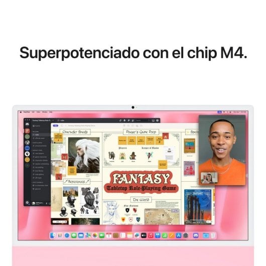 Apple iMac 24 Apple M4 10 Núcleos/16GB/512GB SSD/GPU 10 Núcleos/24" Retina 4.5K Rosa