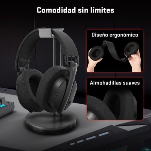 Tempest FlexWave Headset Gaming Sem Fios para PC/PS4/PS5/Xbox/Xbox X/Switch Preto