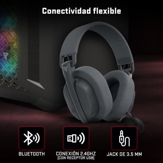 Tempest FlexWave Auriculares Gaming Inalámbricos PC/PS4/PS5/Xbox/Xbox X/Switch Gris