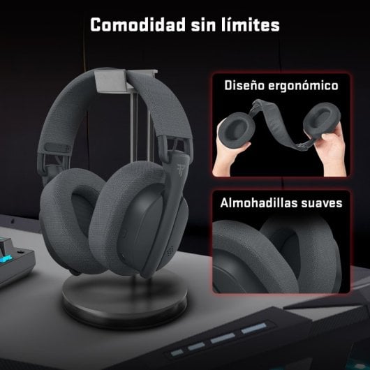 Tempest FlexWave Auriculares Gaming Inalámbricos PC/PS4/PS5/Xbox/Xbox X/Switch Gris