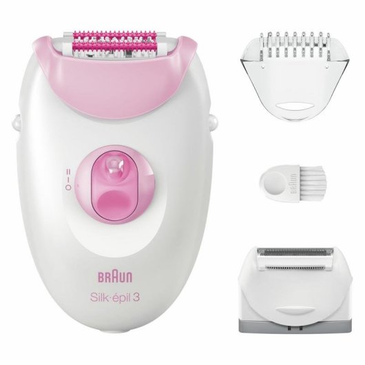 Depiladora Elétrica Braun Silk-épil 3 SE3-031 Com Fio Cabeça de Massagem