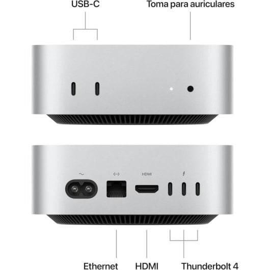 Apple Mac mini Apple M M4 16 Go 256 Go SSD macOS Sequoia Mini PC Argent