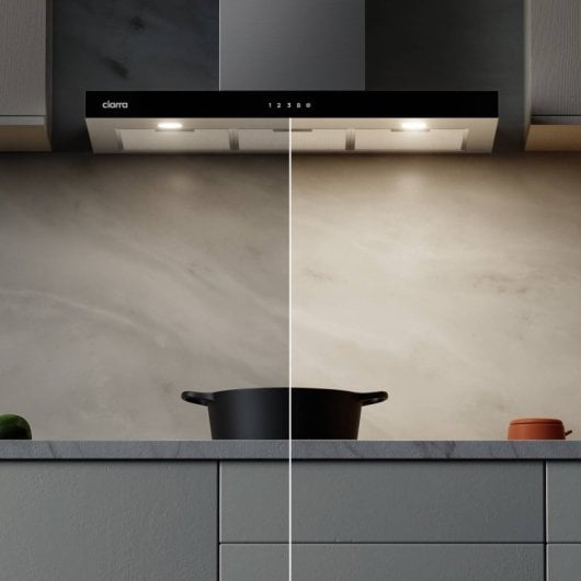 Hotte aspirante linéaire Ciarra CBCS9102 90 cm 650 m³/h 4 vitesses Classe A+++ Acier inoxydable