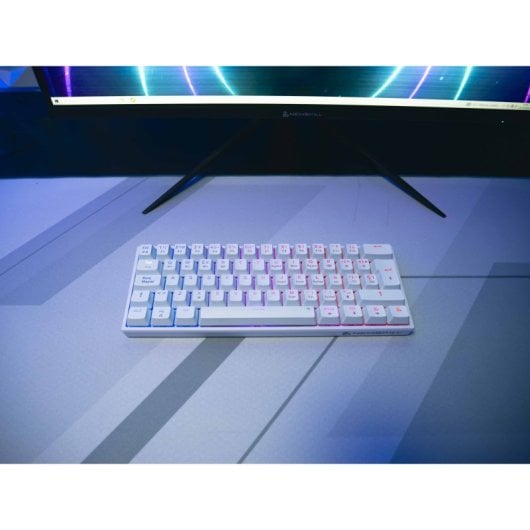 Newskill Pyros V2 Clavier de jeu mécanique sans fil 60 % Hotswap Blanc