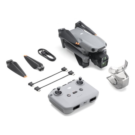 DJI Air 3s RC-N3 4 Rotoren Quadrocopter 50 MP 3840 x 2160 Pixel 4276 mAh Grau